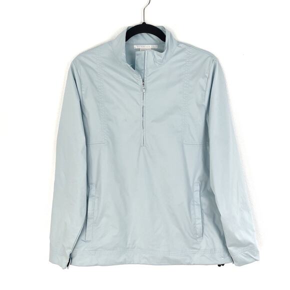 NIKE GOLF 1/4 Zip Jacket Windbreaker Athleisure Sportswear Large Light Blue - Picture 1 of 9